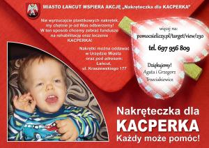 Akcja - zbieranie nakrętek dla Kacperka