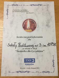 ŚWIATEŁKO DLA ŁYCZAKOWA